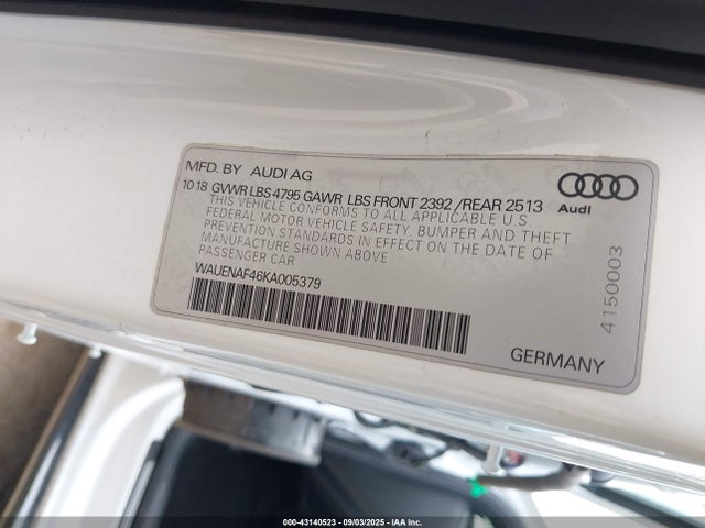 2019 AUDI A4 WAUENAF46KA005379 Photo 8