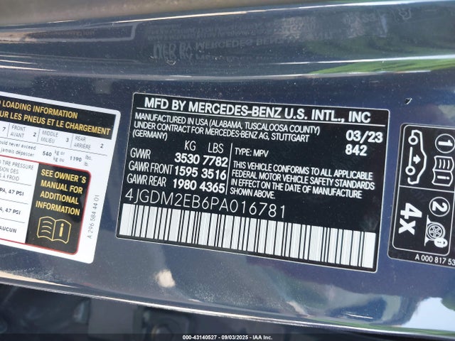4JGDM2EB6PA016781 Mercedes-Benz ed