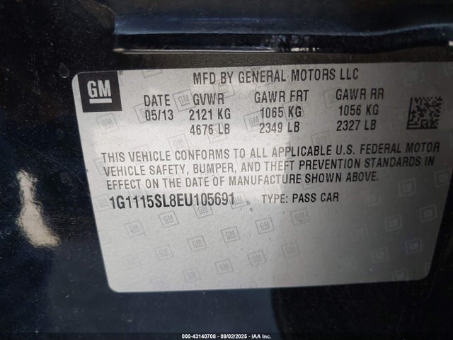 1G1115SL8EU105691 Chevrolet lkw