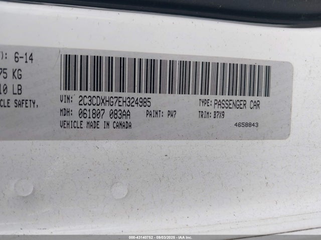 2C3CDXHG7EH324985 Dodge Charger Sxt