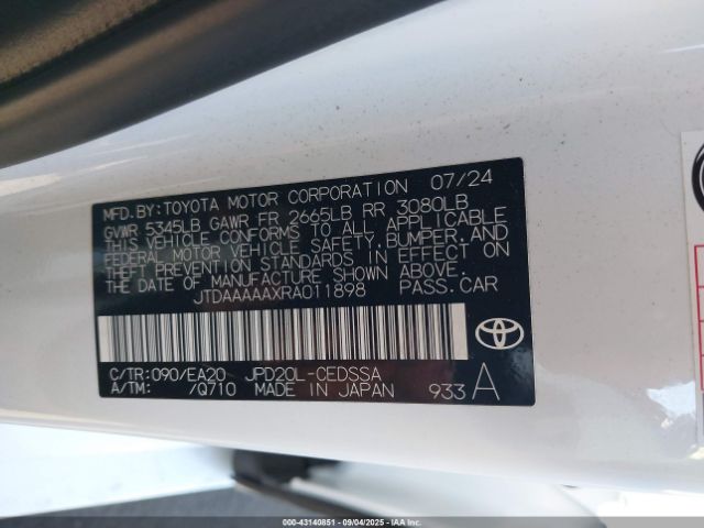 2024 TOYOTA MIRAI JTDAAAAAXRA011898 Photo 8