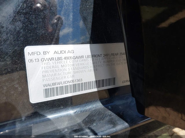 2013 AUDI A4 WAUBFAFL8DN051363 Photo 8