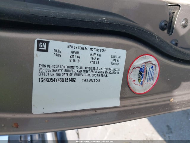 2003 CADILLAC DEVILLE 1G6KD54Y43U151482 Photo 8