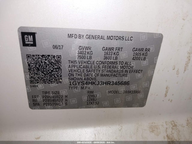 2017 CADILLAC ESCALADE ESV 1GYS4HKJ3HR345686 Photo 8