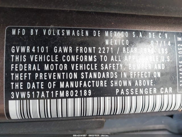 3VW517AT1FM802189 Volkswagen Beetle