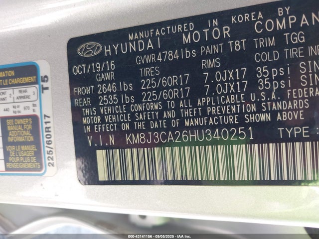 KM8J3CA26HU340251 Hyundai t-gdi gamma
