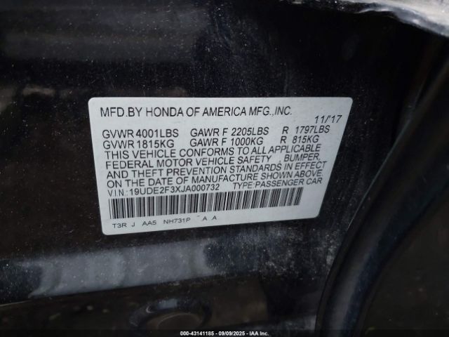 2018 ACURA ILX 19UDE2F3XJA000732 Photo 8