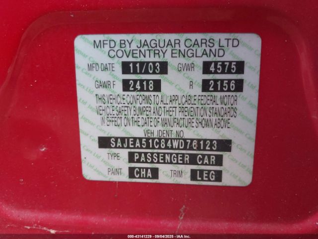 2004 JAGUAR X-TYPE SAJEA51C84WD76123 Photo 8