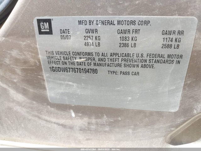 2007 CADILLAC STS 1G6DW677670194780 Photo 8