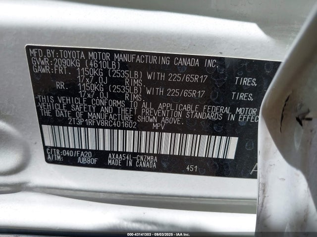 Toyota a25a-fks 2024 2T3P1RFV8RC401602 Image 9