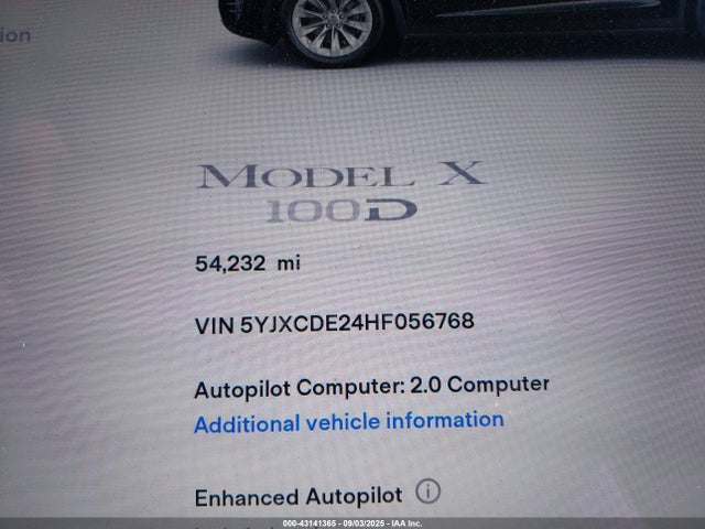 5YJXCDE24HF056768 Tesla MODEL X