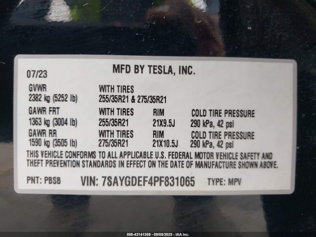 2023 TESLA MODEL Y 7SAYGDEF4PF831065 Photo 8