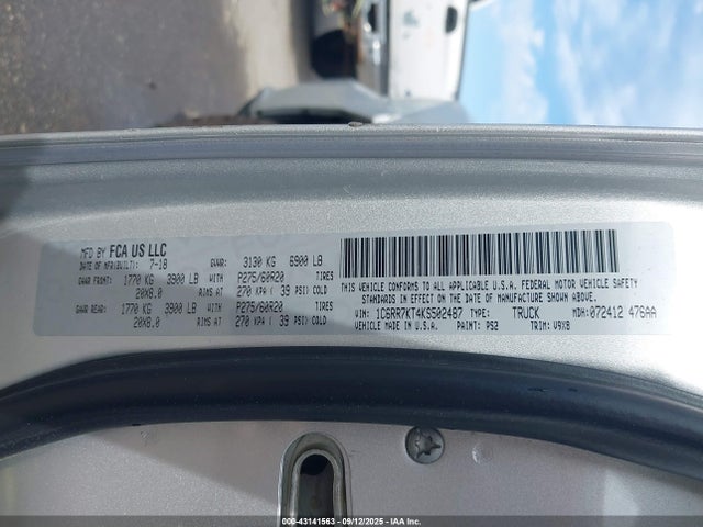 1C6RR7KT4KS502487 RAM 1500