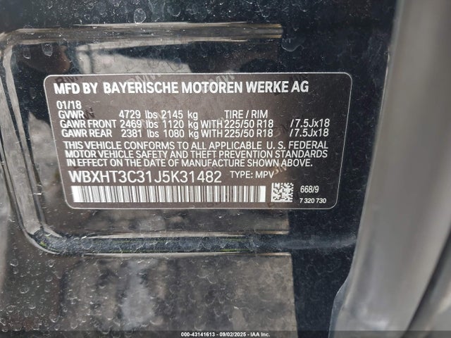 WBXHT3C31J5K31482 BMW X1