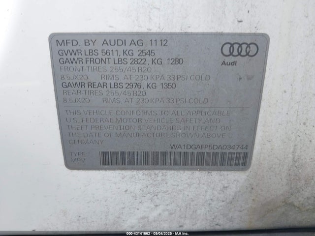 2013 AUDI Q5 WA1DGAFP5DA034744 Photo 8