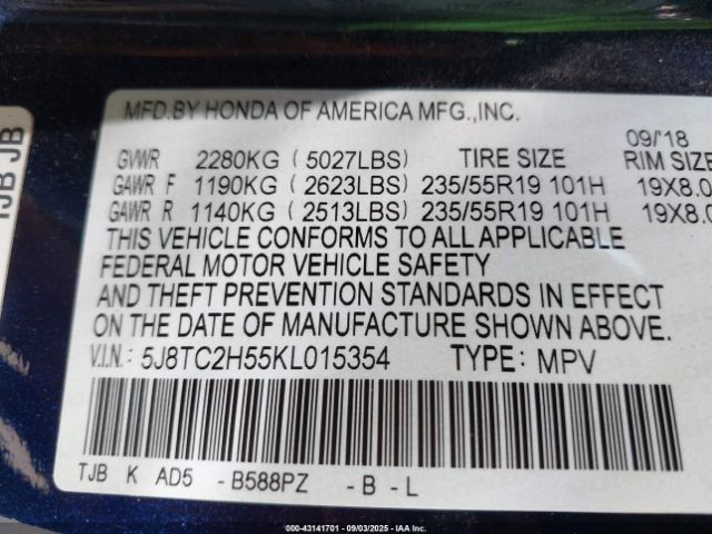 2019 ACURA RDX 5J8TC2H55KL015354 Photo 8