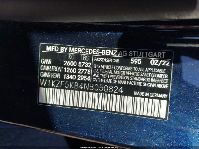 2022 MERCEDES-BENZ E 450 W1KZF5KB4NB050824 Photo 8