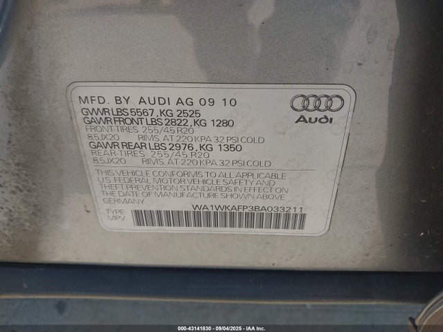 2011 AUDI Q5 WA1WKAFP3BA033211 Photo 8