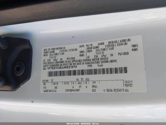 2018 FORD F-150 1FTEX1CB3JKE21074 Photo 8