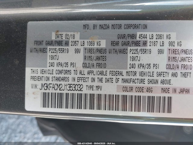 Mazda py cylinder deactivation 2018 JM3KFACM2J1353032 Image 9
