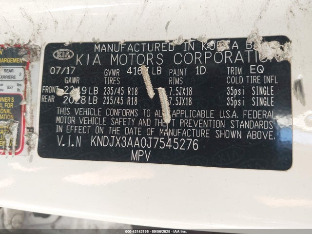 KIA g 2018 KNDJX3AA0J7545276 Image 9