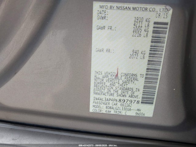 1N4AL3AP4FN897978 Nissan Altima