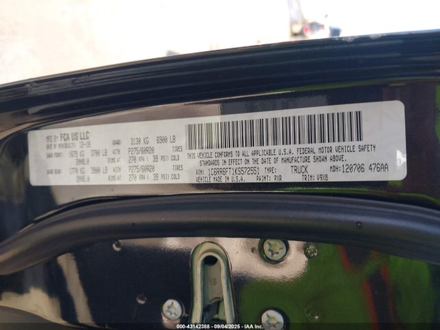 1C6RR6FT1KS572551 RAM 1500
