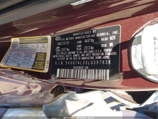 2020 KIA OPTIMA 5XXGT4L33LG397838 Photo 8