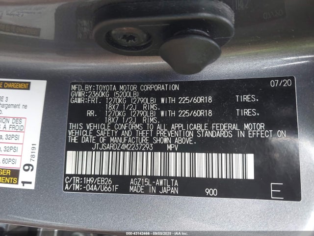 Lexus 8ar-fts 2021 JTJSARDZ4M2237293 Image 9