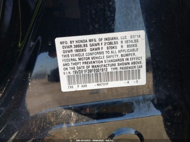 2015 ACURA ILX 19VDE1F39FE001912 Photo 8