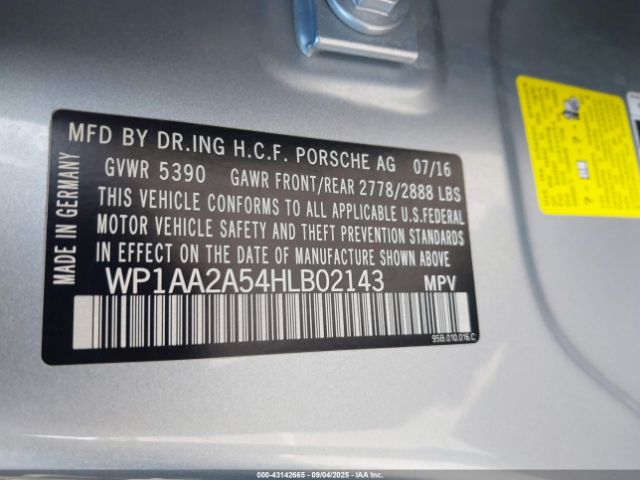 2017 PORSCHE MACAN WP1AA2A54HLB02143 Photo 8