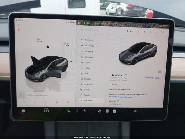 5YJ3E1EB2PF660342 Tesla MODEL 3