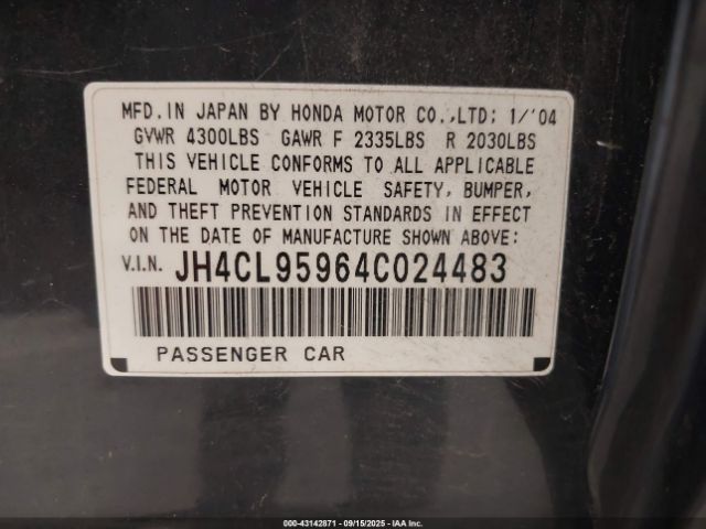 2004 ACURA TSX JH4CL95964C024483 Photo 8