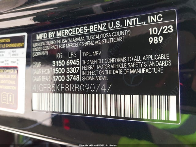 Mercedes-Benz m256 2024 4JGFB5KE8RB090747 Image 9