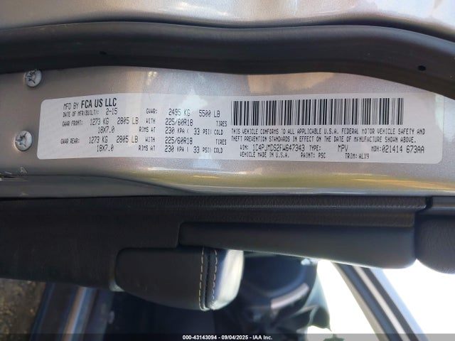Jeep 2015 2015 1C4PJMDS2FW647343 Image 9