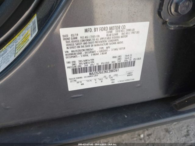 2019 FORD ECOSPORT MAJ3S2GE2KC288261 Photo 8