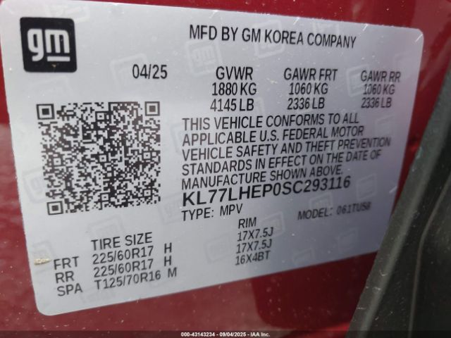 2025 CHEVROLET TRAX KL77LHEP0SC293116 Photo 8