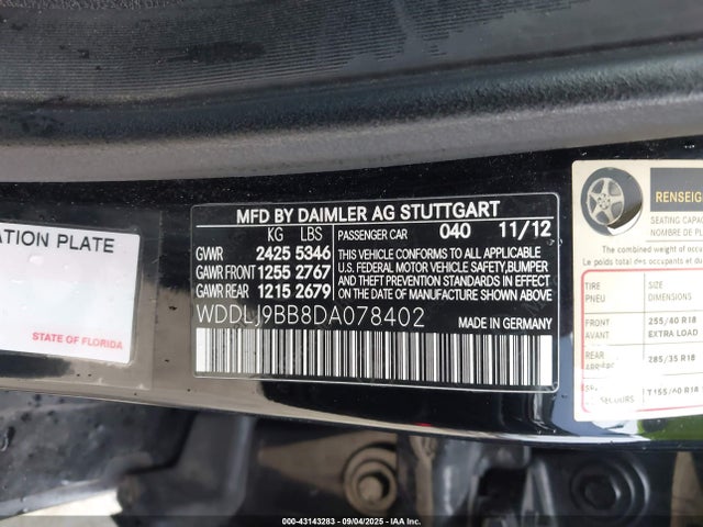 Продажа на аукционе авто 2013 Mercedes-benz Cls 550 4matic, vin: WDDLJ9BB8DA078402, номер лота: 43143283