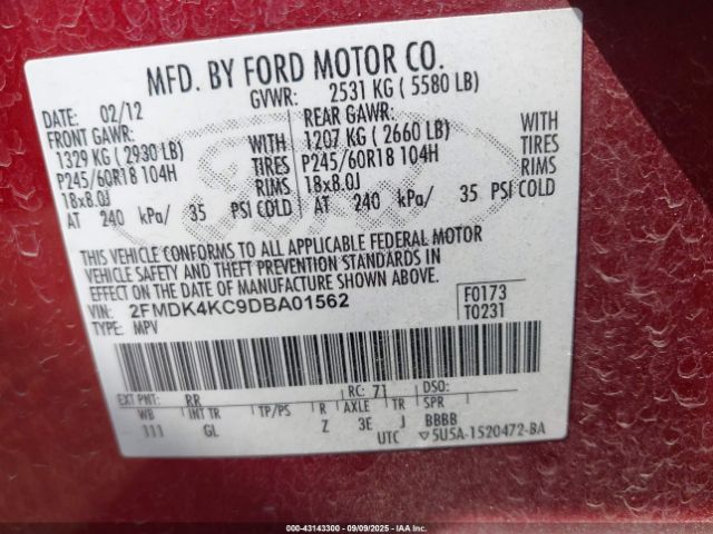 2013 FORD EDGE 2FMDK4KC9DBA01562 Photo 8