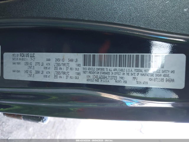1C4BJWDG6HL713723 Jeep Wrangler