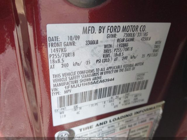 2010 FORD EXPEDITION 1FMJU1H58AEA63944 Photo 8