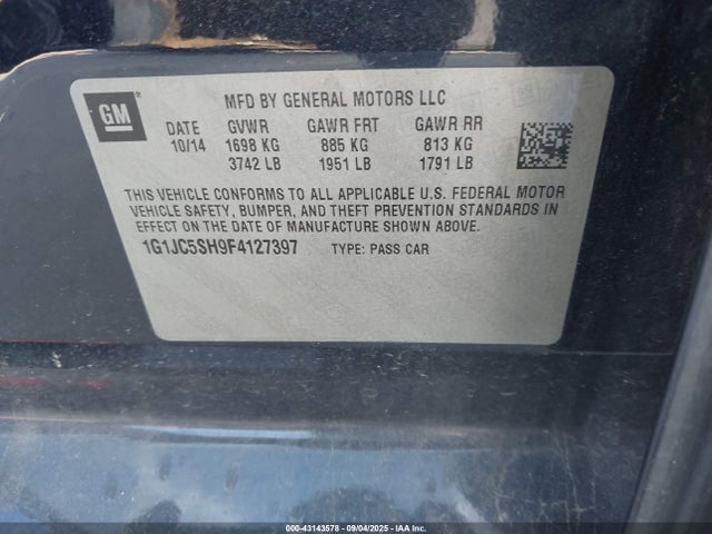 1G1JC5SH9F4127397 Chevrolet luw