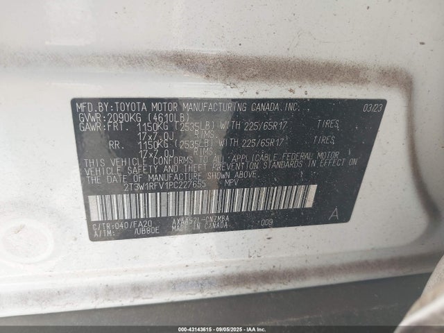 Toyota a25a-fks 2023 2T3W1RFV1PC227655 Image 9