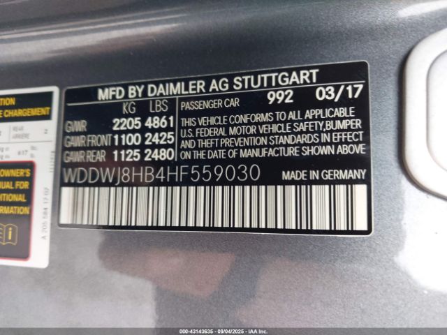 2017 MERCEDES-BENZ AMG C 63 WDDWJ8HB4HF559030 Photo 8