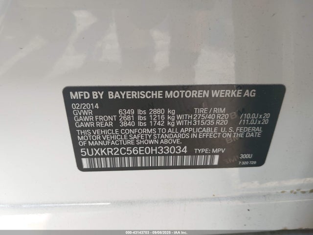 BMW X5 2014 5UXKR2C56E0H33034 Image 9