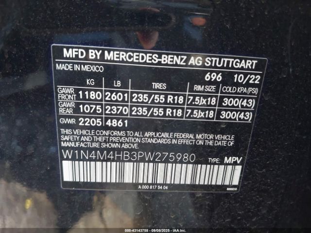 2023 MERCEDES-BENZ GLB 250 W1N4M4HB3PW275980 Photo 8