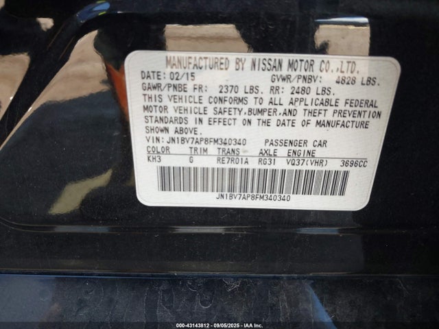 JN1BV7AP8FM340340 Infiniti 2015