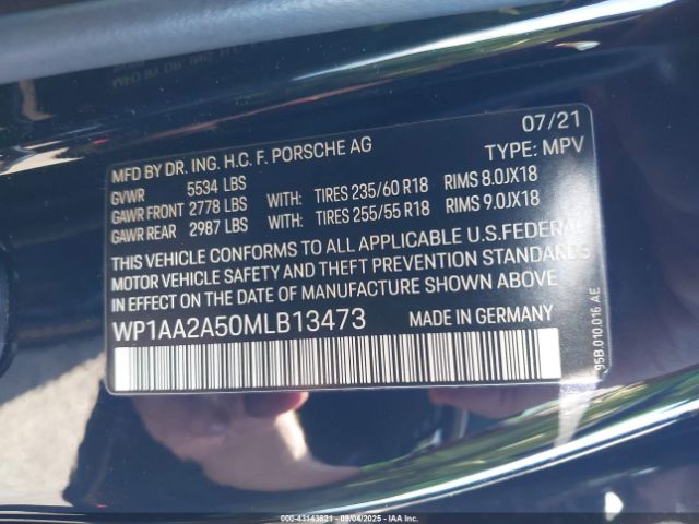 2021 PORSCHE MACAN WP1AA2A50MLB13473 Photo 8