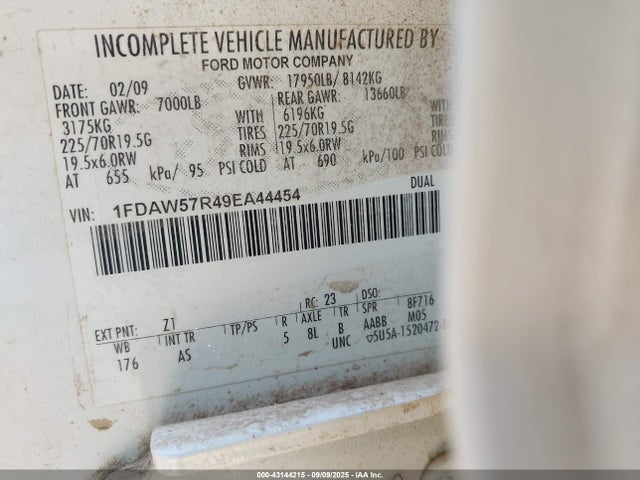 2009 FORD F-550 CHASSIS 1FDAW57R49EA44454 Photo 8