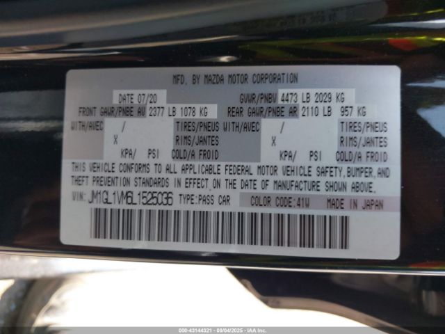 2020 MAZDA MAZDA6 JM1GL1VM6L1525036 Photo 8